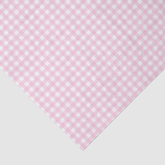 Roze en witte Gingham Tissuepapier (Detail)