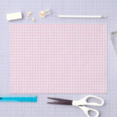Roze en witte Gingham Tissuepapier (Craft)
