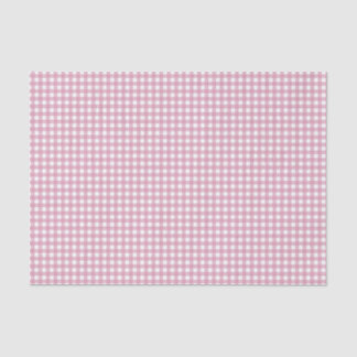 Roze en witte gingham tissuepapier