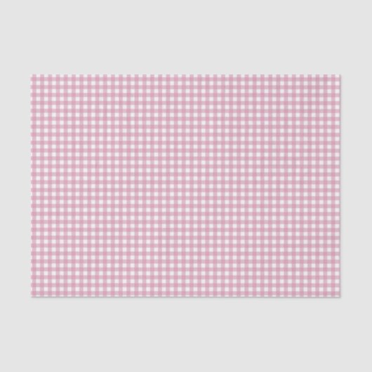 Roze en witte gingham tissuepapier (Voorkant)