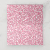 Roze en witte glitter Gold Stripe Plaatskaartje (Binnenkant ongevouwen)