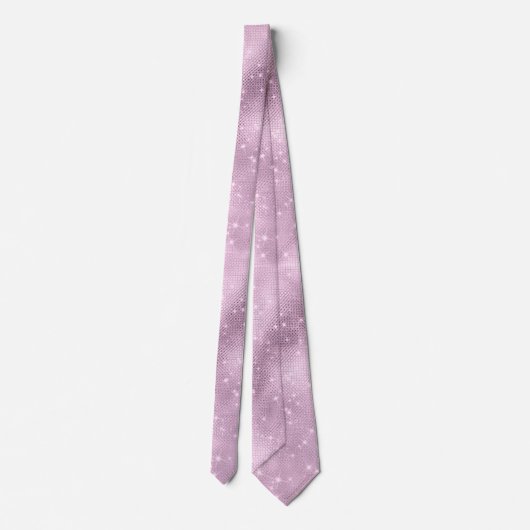 Roze en witte glitter stropdas (Achterkant)