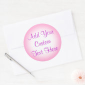Roze en witte gradiënt aangepaste Stickers (Envelop)