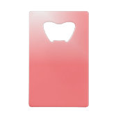 Roze en witte gradiënt creditkaart flessenopener (Achterkant)