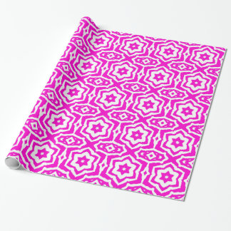 Roze en witte grafische kunst cadeaupapier