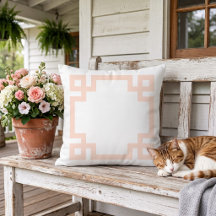 Roze en witte Griekse sleutelrand