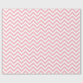Roze en witte grote Chevron ZigZag Pattern Cadeaupapier (Vlak)
