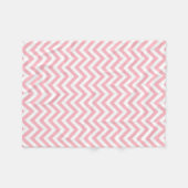 Roze en witte grote Chevron ZigZag Pattern Fleece Deken (Voorkant (Horizontaal))