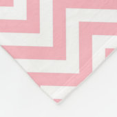 Roze en witte grote Chevron ZigZag Pattern Fleece Deken (Hoek)