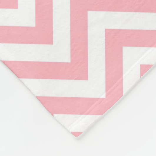 Roze en witte grote Chevron ZigZag Pattern Fleece Deken (Hoek)