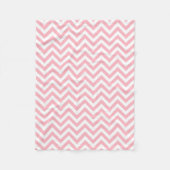 Roze en witte grote Chevron ZigZag Pattern Fleece Deken (Voorkant)