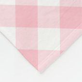 Roze en Witte Grote Grootte Diagonale Gingham-Cont Fleece Deken (Hoek)
