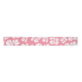 Roze en witte grote Hawaiian Floral Satijnen Lint (Voorkant)