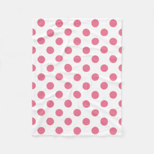 Roze en witte haarpunten fleece deken