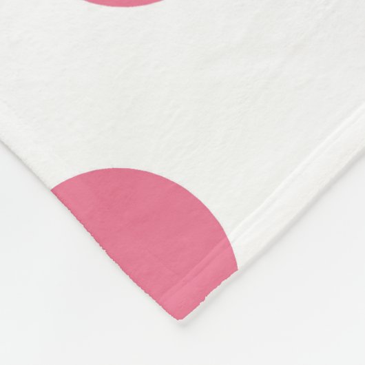 Roze en witte haarpunten fleece deken (Hoek)