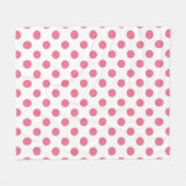 Roze en witte haarpunten fleece deken (Voorkant (Horizontaal))