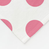 Roze en witte haarpunten fleece deken (Hoek)