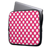 Roze en witte haarpunten laptop sleeve (Voorkant Links)