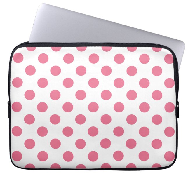 Roze en witte haarpunten laptop sleeve (Voorkant)