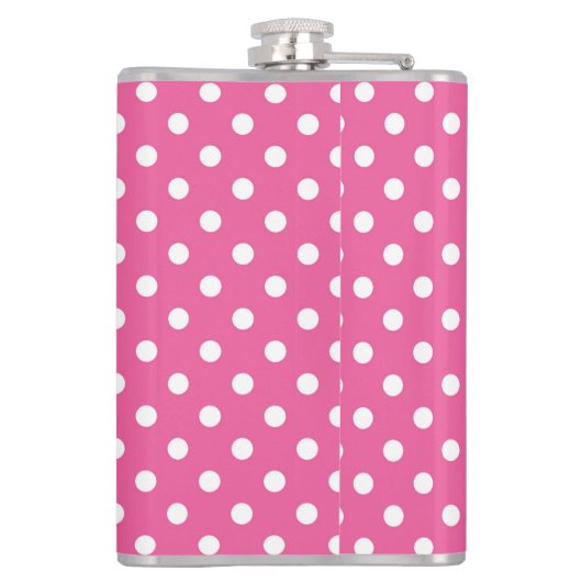 Roze en witte haarpunten met monogram kolf heupfles (Achterkant)