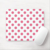 Roze en witte haarpunten muismat (Met muis)