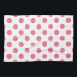 Roze en witte haarpunten theedoek<br><div class="desc">Roze en witte haarpunten</div>