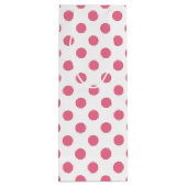 Roze en witte haarpunten wijn cadeautas (Achterkant)