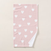 Roze en witte handdoekset bad handdoek (Handdoek)