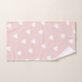 Roze en witte handdoekset bad handdoek (Handdoek)