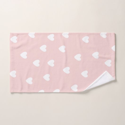 Roze en witte handdoekset bad handdoek (Handdoek)