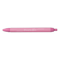 Roze en Witte Hart Swash Handtekening Naam