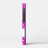 Roze en witte harten, aangepaste naam Case-Mate iPhone case (Achterkant / Links)