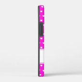 Roze en witte harten, aangepaste naam Case-Mate iPhone case (Achterkant / Rechts)