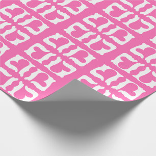 Roze en Witte Harten Cadeaupapier