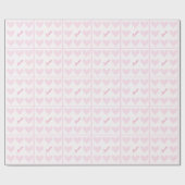 Roze en witte harten cadeaupapier (Vlak)