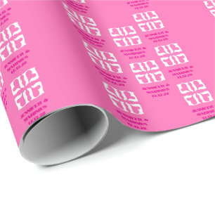 Roze en Witte Harten Cadeaupapier
