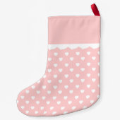 Roze en witte harten, eerste Kerstmis, op maat gem Kleine Kerstsok (Achterkant)