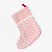 Roze en witte harten, eerste Kerstmis, op maat gem Kleine Kerstsok (Achterkant (Hangend))