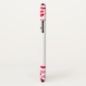 Roze en witte harten iPhone X Hoesje (Achterkant / rechts)