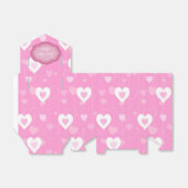 Roze en Witte Harten Patroon Favor Box Bedankdoosjes (Uitgevouwen)