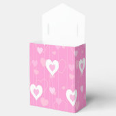 Roze en Witte Harten Patroon Favor Box Bedankdoosjes (Geopend)