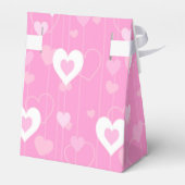 Roze en Witte Harten Patroon Favor Box Bedankdoosjes (Achterkant)