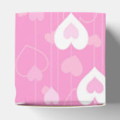 Roze en witte harten Patroon Harde fort Doos Bedankdoosjes (Bovenkant)