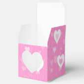 Roze en witte harten Patroon Harde fort Doos Bedankdoosjes (Geopend)