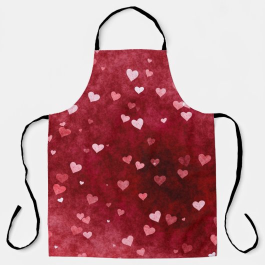 Roze en witte harten schort (Voorkant)