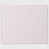 Roze en Witte Harten Sneeuwvlokken Kerstmis Cadeaupapier (Vlak)