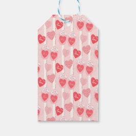 Roze en Witte Harten, Witte Slierten Cadeaulabel