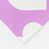 Roze en Witte Hartjes Patroon Fleece Deken (Hoek)