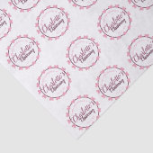 Roze en witte hartslag - gepersonaliseerd christen tissuepapier (Detail)