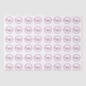 Roze en witte hartslag - gepersonaliseerd christen tissuepapier (Voorkant)